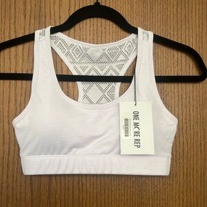 ZYIA Active White Bomber Racerback Sports Bra Size XS NWT